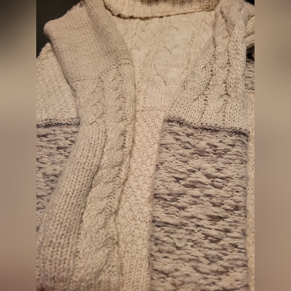 Abercrombie Patchwork Open Turtleneck Sweater - Ladies S